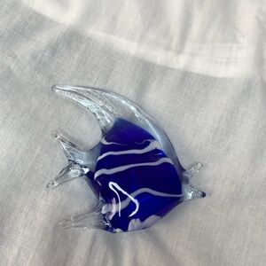 vintage angelfish glass sculpture